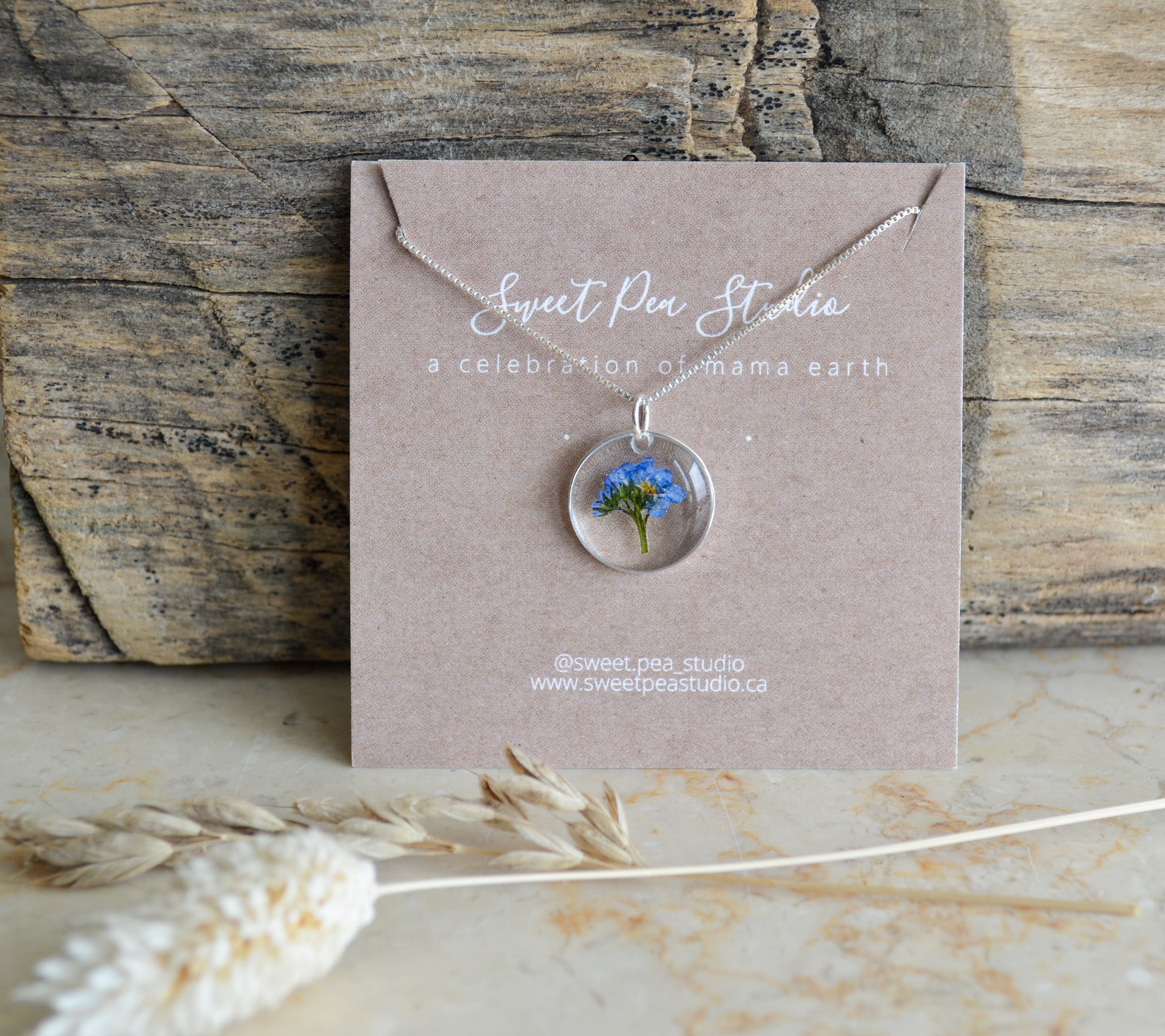 Forget Me Not Bouquet Necklace (Small)